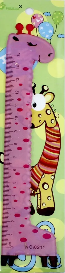 Линейка пластиковая "Жираф" (15 см, в ассортименте) (S-2872) обложка книги