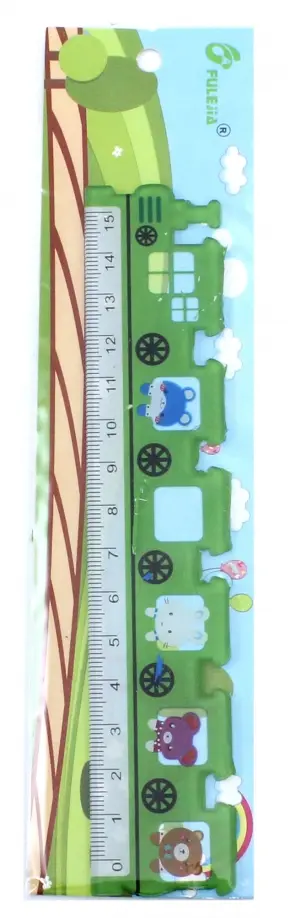 Линейка пластиковая "Паровозик" (15 см, ассортимент) (S-2875) обложка книги