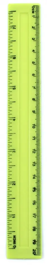 Линейка пластиковая с двойной шкалой (20 см, в ассортименте) (TZ-379) обложка книги