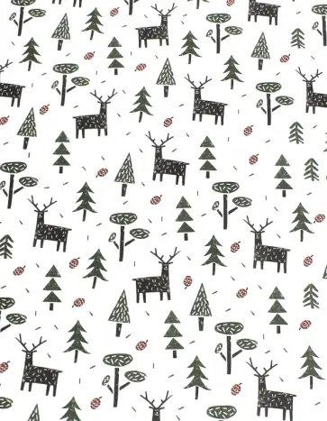 Бумага упаковочная "Новогодние олени" (70х100 см) (45099) обложка книги