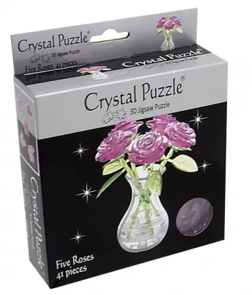 3D головоломка "Букет в вазе розовый" (90252) обложка книги