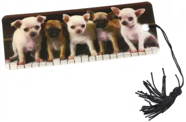 3D-закладка для книг с линейкой "Милые щенки" (128098) обложка книги