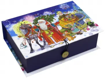 Коробка подарочная "Дед Мороз с ёлкой" (39262) обложка книги