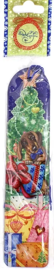 Закладка для книг "Собака с подарками" (75705) Закладка для книг "Собака с подарками" (75705) обложка книги