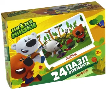 Пазл-24 "МиМиМишки. Мишки на отдыхе", в ассортименте (03497) обложка книги