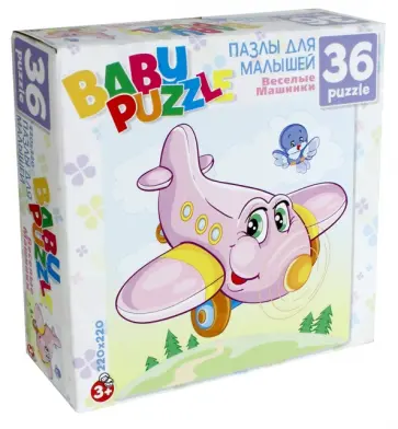 Пазл "Веселые машинки. Самолетик" (36 элементов) (6260) обложка книги