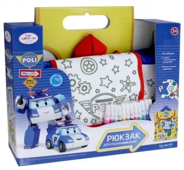 Сумка-рюкзак для раскрашивания "Робокар Поли" (02230) обложка книги