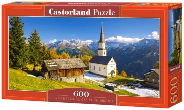 Puzzle-600 "Церковь Мартерле, Австрия" (В-060153) обложка книги