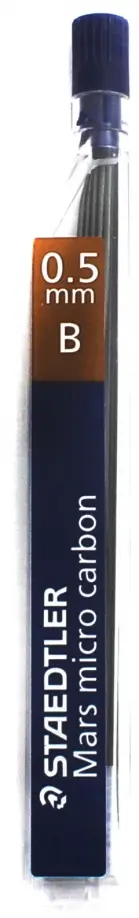 Грифели для механического карандаша "Mars" 0,5мм, 12шт (25005-B) обложка книги