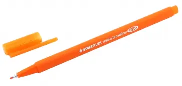 Капиллярная ручка "Triplus" 0.8мм, оранжевый (338-4) обложка книги