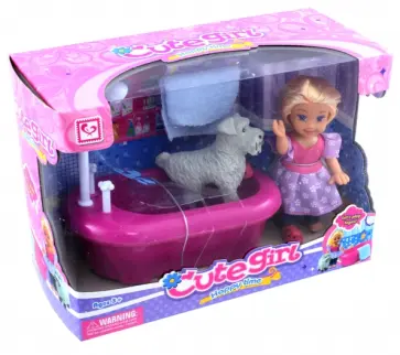 Кукла с собачкой в ванне и аксессуарами (MX0111301) обложка книги