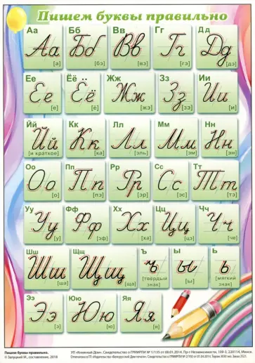Пишем буквы правильно, А5 (З-2521) обложка книги