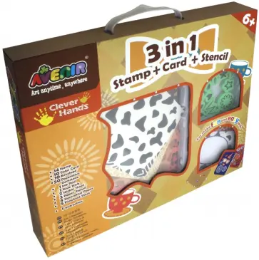 Набор для творчества 3 в 1 (печать, открытка, трафарет) (CH1032) обложка книги