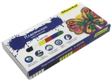 Пластилин "Бабочки" (6 цветов) (956147-06) обложка книги