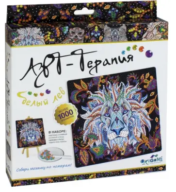 Мозаика-алмазные узоры "Белый лев" (03217) обложка книги