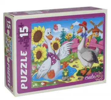Пазл "Два веселых гуся" (15 элементов) (ПУ15-7276) обложка книги