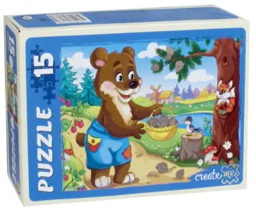 Пазл "Мишка косолапый" (15 элементов) (ПУ15-7278) обложка книги