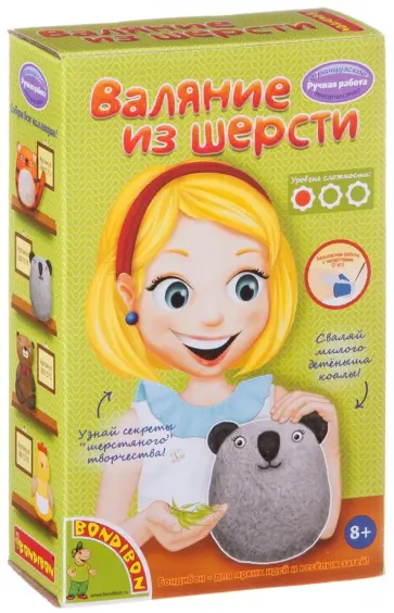 Набор "Валяние из шерсти. КОАЛА" (1574ВВ/0002) обложка книги