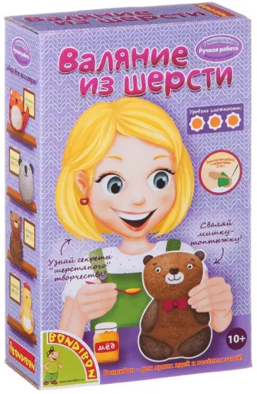 Набор "Валяние из шерсти. МИШКА" (1575ВВ/0003) обложка книги