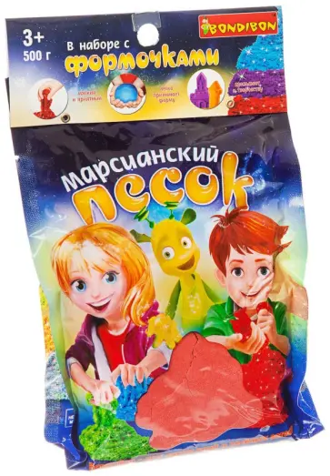 Набор "Марсианский песок", 500 г, красный, 6 формочек (ВВ1723) обложка книги