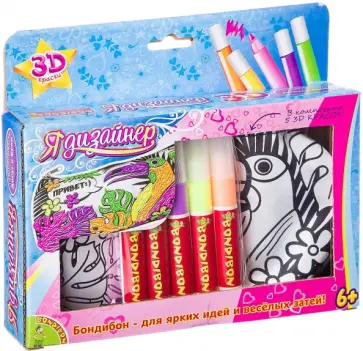 Набор для раскрашивания с 3D красками. Сумочка Тукан (2311ВВ/MTBF022C) обложка книги