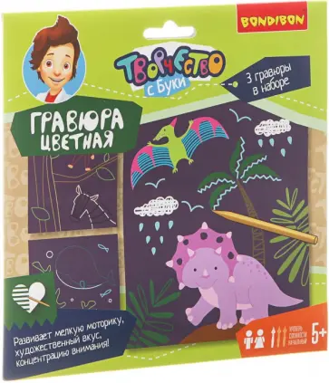 Набор "Гравюра цветная" 3 штуки обложка книги