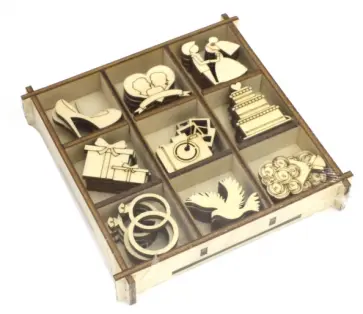 Набор украшений в коробке "Свадебный  №1" обложка книги