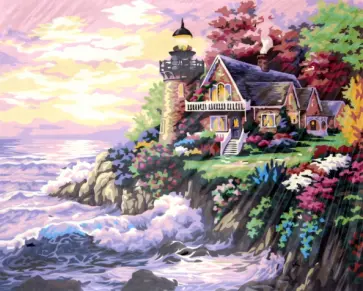 Раскраска по номерам "Маяк" (40х50 см) (13425) обложка книги