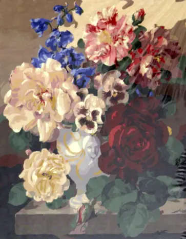 Раскраска по номерам "Букет цветов" (40х50 см) (S 3789) обложка книги