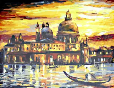 Раскраска по номерам "Закат в Венеции" (40х50 см) (S 3800) обложка книги