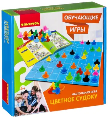 Настольная обучающая игра "Цветное судоку" обложка книги