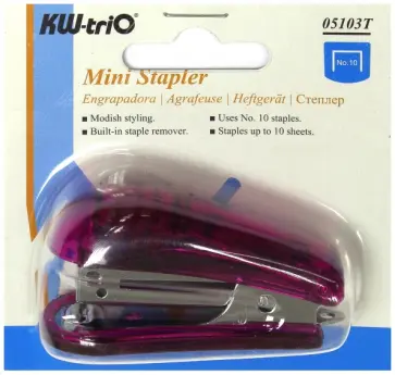 Степлер "Mini N10" ассортимент, 50 скоб (5103T) обложка книги