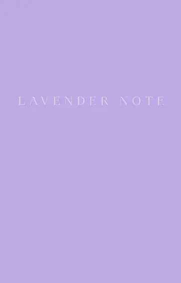 Блокнот Lavender Note, А5, нелинованный обложка книги