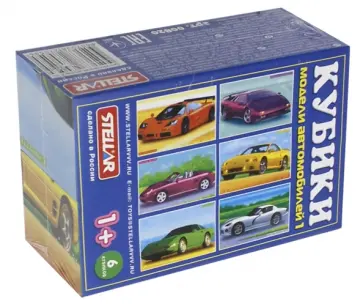 Кубики-картинки №20 "Модели автомобилей 1" (6 штук) (00820) обложка книги