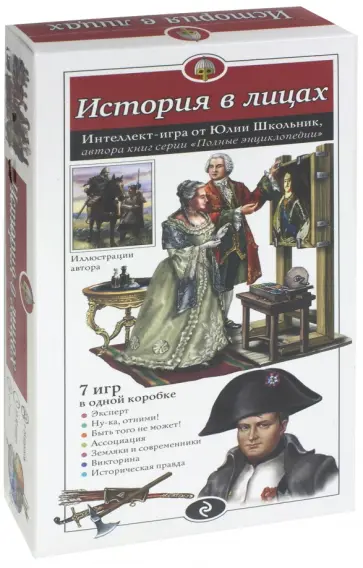 Юлия Школьник - История в лицах. Образовательная настольная игра обложка книги