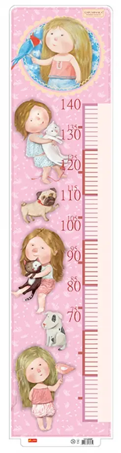 Ростомер для девочки "Животные" (13134009Р) обложка книги