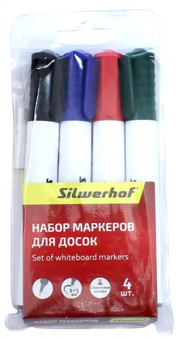 Набор маркеров для досок "PRIME" (4 цвета) (118005-00) обложка книги