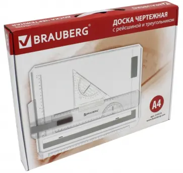 Доска чертежная А4 с рейсшиной и треугольником (210535) обложка книги
