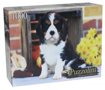 Puzzle-1000 "Спаниель и цветы" (GIPZ1000-7705) обложка книги
