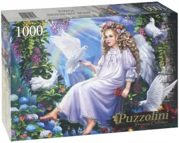 Puzzle-1000 Ангелочек и голуби (FPZ1000-9925) обложка книги