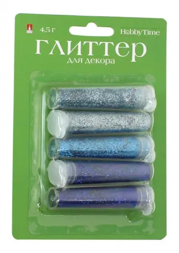 Глиттер для декора с дозатором №6 (4,5 мл, 5 цветов) (2-308/06) обложка книги