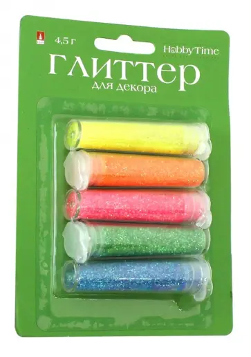 Глиттер для декора с дозатором №7 (4,5 мл, 5 цветов) (2-308/07) обложка книги