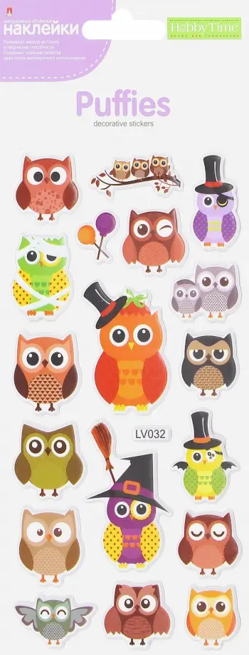 Наклейки объемные "ПТИЧКИ-2" 2 вида (2-151/05) обложка книги