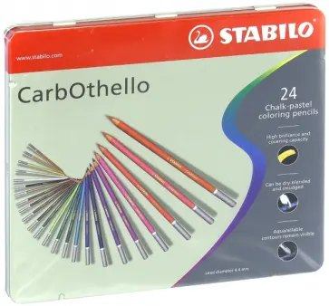 Карандаши 24 цвета "CarbOthello" пастель, металлическая коробка (1412-6) Карандаши 24 цвета "CarbOthello" пастель, металлическая коробка (1412-6) обложка книги