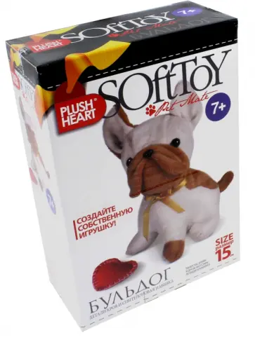 Набор для творчества "Плюшевое сердце. Бульдог" (457079) обложка книги