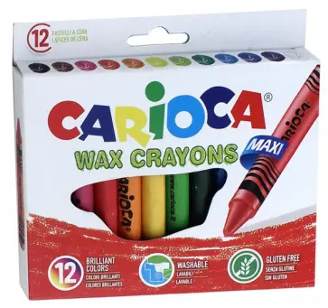 Набор восковых мелков, 12 цветов "WAX CRAYONS MAXI" (42369) Набор восковых мелков, 12 цветов "WAX CRAYONS MAXI" (42369) обложка книги