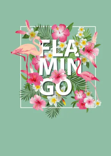 Блокнот "Фламинго" (96 страниц, А4, клетка) обложка книги