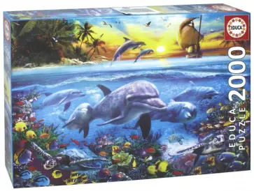 Пазл-2000 "Семья дельфинов" (17672) обложка книги