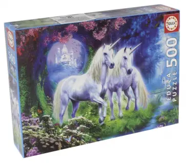 Пазл-500 "Единороги в лесу" (17648) обложка книги