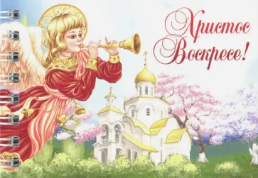 Блокнот "Ангел в красном" (нелинованный, 30 листов, спираль) обложка книги